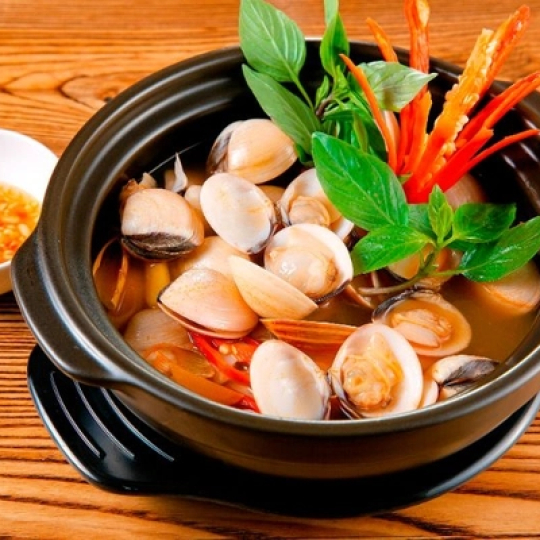 Nghêu hấp thái